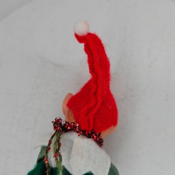 Vintage Knee Hugger Pixie Elf Rubber Face Long Legs Christmas Decor - Picture 5 of 8